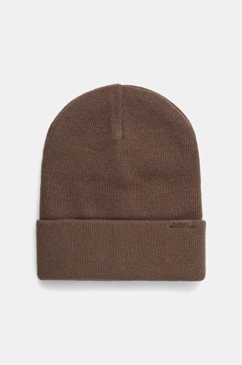 Čiapka Hollister Co. hnedá farba, z hrubej pleteniny, KI312-4035