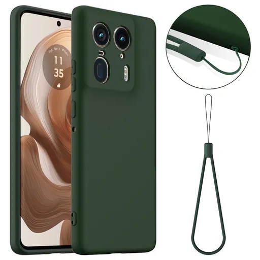 RUBBER MAGSAFE Silikónový kryt pre Motorola Edge 50 Ultra DARK GREEN