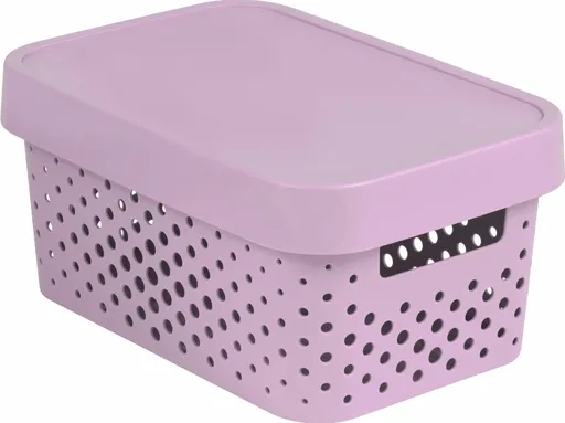 CURVER Úložný box INFINITY DOTS 4,5l s vekom | ružová