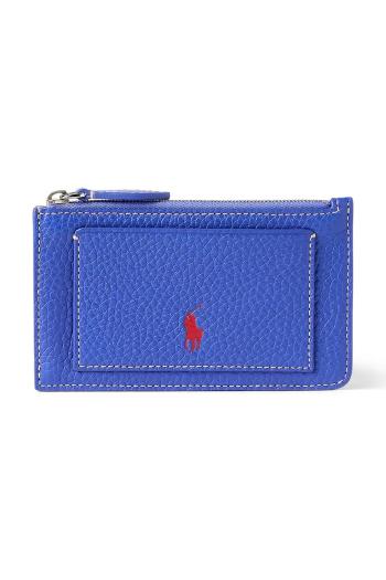 Kožená peňaženka Polo Ralph Lauren dámska, fialová farba, 427949872