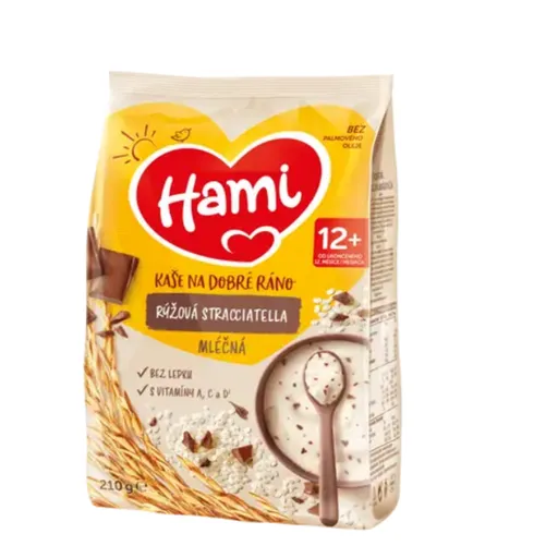 HAMI DR mliečna kaša ryžová stracciatella 12m+ 210 g