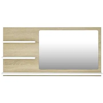 Kúpeľňové zrkadlo biele dub sonoma 90x10,5x45 cm drevotrieska 805020