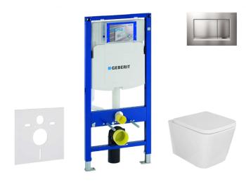 GEBERIT - Duofix Set predstenovej inštalácie, klozetu Arkas a dosky softclose, tlačidlo Sigma30, lakovaný chróm mat/chróm SANI11CA1113