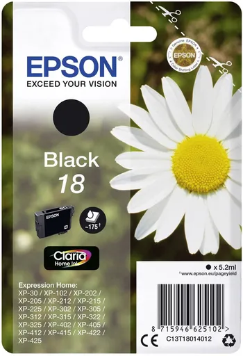 Epson 18 C13T18014012 černá (black) originálna cartridge