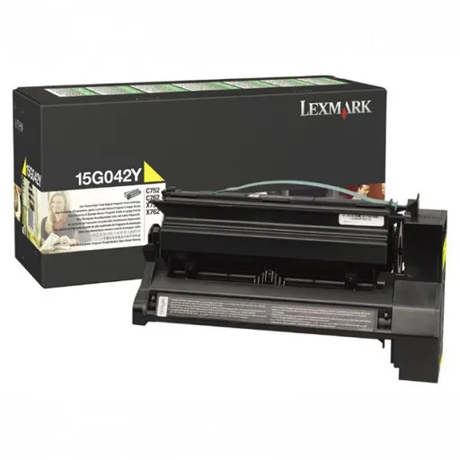 LEXMARK 15G042Y - originálny toner, žltý, 15000 strán