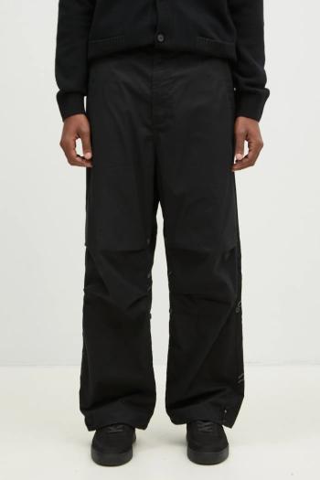 Bavlnené nohavice Maharishi Bonsai Landscape Loose Snopants čierna farba, rovné, 5346.BLACK
