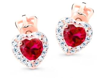 Cutie Jewellery Nežné náušnice s trblietavými zirkónmi Z8015-30-X-4 červená