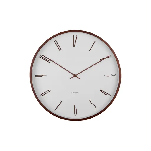 Karlsson 6014WH dizajnové nástenné hodiny biele,priemer  40 cm