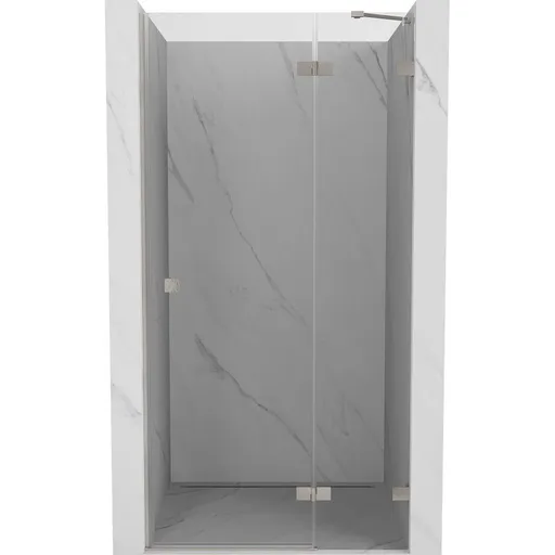 MEXEN/S - Lunar L sprchové dvere krídlové pravé 80, transparent, nikel kartáčovaný 834L-080-000-97-00-P