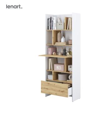 Dig-net nábytok Regál Lenart BED CONCEPT BC-22 | biela / dub artisan