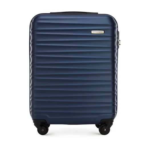 Kabínový kufor ABS s rebrovaním, námornícka modrá 56-3A-311-91