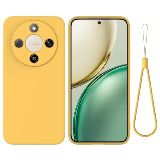 RUBBER Ochranný obal pre Honor Magic8 Lite 5G žltý