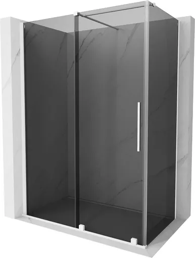 MEXEN/S - Velár sprchovací kút, posuvné dvere 140 x 70, grafit, biela 871-140-070-41-20