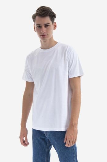 Tričko Norse Projects pánsky, biela farba, jednofarebný