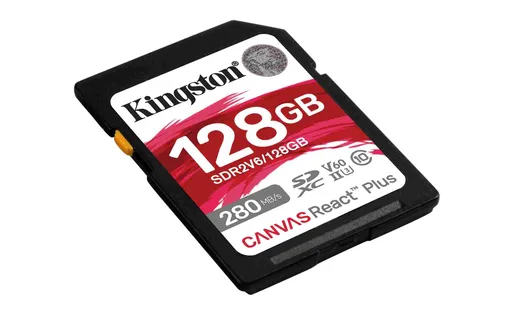 Kingston SDXC 128GB karta Canvas React Plus, UHS-II, U3, V60, R:280/W:100MB/s