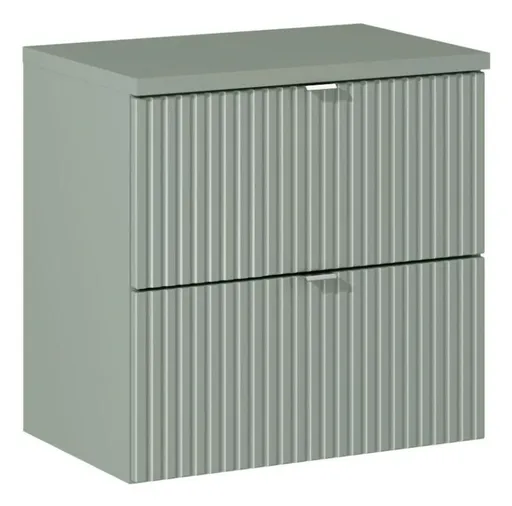 ArtCom Kúpeľňová skrinka s doskou LINE Reed Green D60/1 | 60 cm