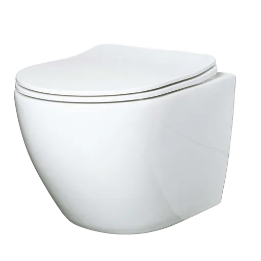 KERRA - Miska WC závesná Delos so sedátkom (biele lesklé) 5907548114099