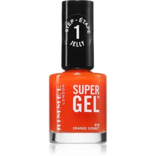 Rimmel Super Gel gélový lak na nechty bez použitia UV/LED lampy odtieň 018 Orange Sorbet 12 ml