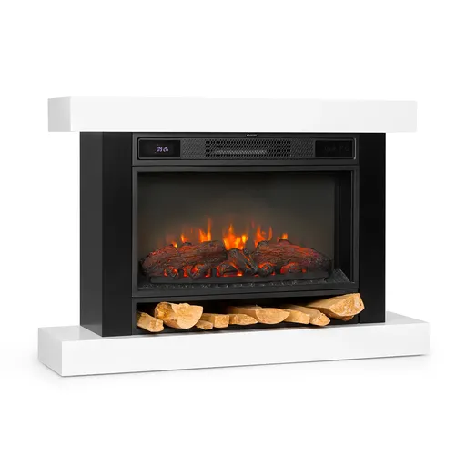 Klarstein Vulsini Hideaway, elektrický krb, 1900 W, LED technológia, diaľkové ovládanie, biely