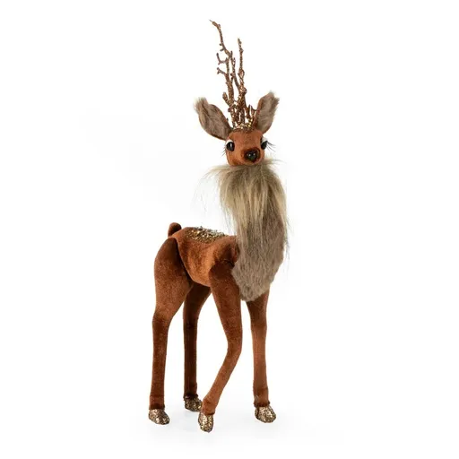 ArtFir Vianočná dekorácia SRNČEK 361 | hnedá 13 x 5 x 29 cm