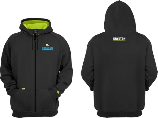 Kryston mikina čierna zipper - m