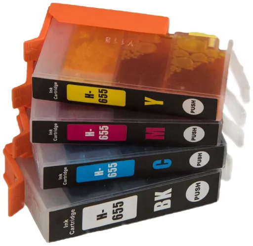 MultiPack HP CZ109AE, CZ110AE, CZ111AE, CZ112AE - kompatibilná cartridge HP 655, čierna + farebná, 1x21ml/3x12ml