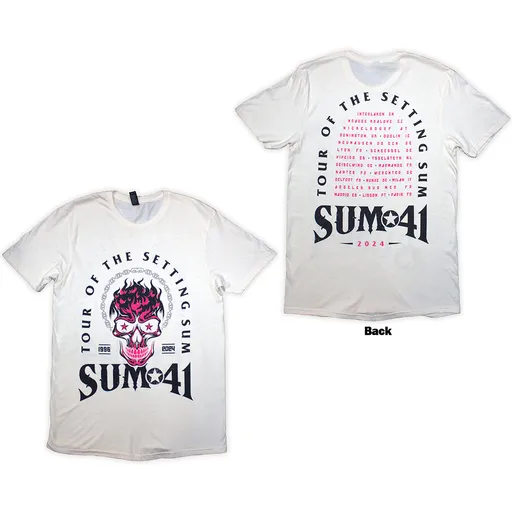 Sum 41 tričko Tour '24 Pink Skull Natural S