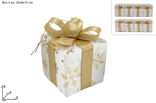 MAKRO - Darčeková krabička sada 4ks, 8cm