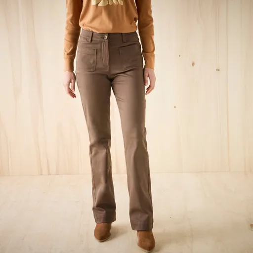 Bootcut nohavice s našitými vreckami