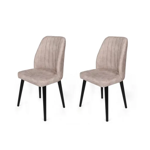 Súprava jedálenských stoličiek Alfa Cream and Black, 2 ks