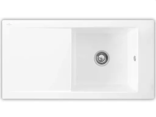 VILLEROY & BOCH VILLEROY & BOCH - Keramický drez Timeline 60 White alpin nástavný 1000 x 510 bez excentra 679001R1