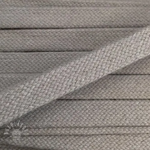 Bavlnená šnúra plochá 15 mm light grey