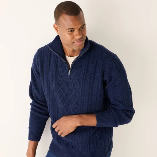 Pulóver so stojačikom na zips