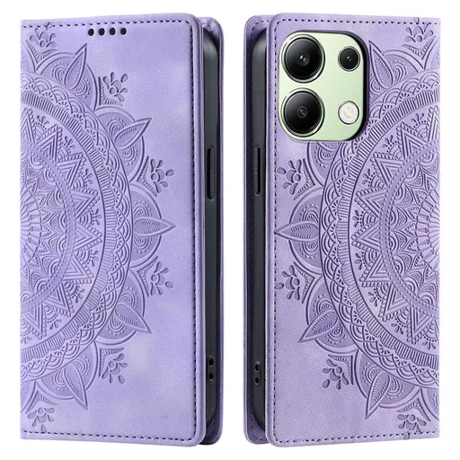 ART MANDALA Peňaženkový obal pre Xiaomi Redmi Note 13 fialový