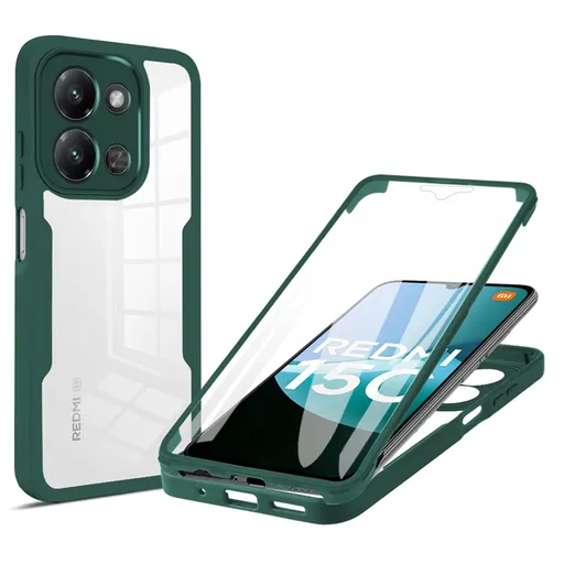 DUAL Obojstranný kryt s fóliou Xiaomi Redmi 15C / Redmi 15C 5G zelený