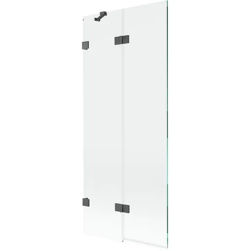 MEXEN/S - Lunar vaňová zástena 2-krídlová ľavá 80 x 150, transparent, grafit kartáčovaná 897-080-100-66-00-L