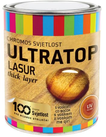 ULTRATOP - Hrubovrstvová lazúra s voskom 0,75 l bezfarebný