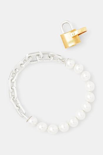Strieborný náramok AMBUSH Pearl Padlock Bracelet dámsky, 12115260