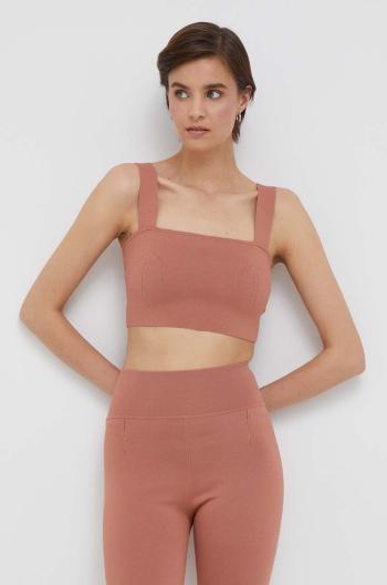 Top Calvin Klein dámsky, hnedá farba, K20K205748