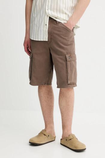 Rifľové krátke nohavice Levi's 478 BAGGY CARGO SHORTS hnedá farba, 001GU