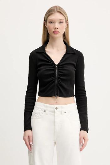 Kardigán Guess Originals dámsky, čierna farba, tenký, W5GP53 KA0H1