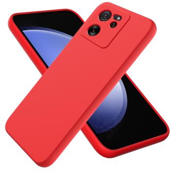 RUBBER Ochranný kryt pre Xiaomi 13T / 13T Pro červený