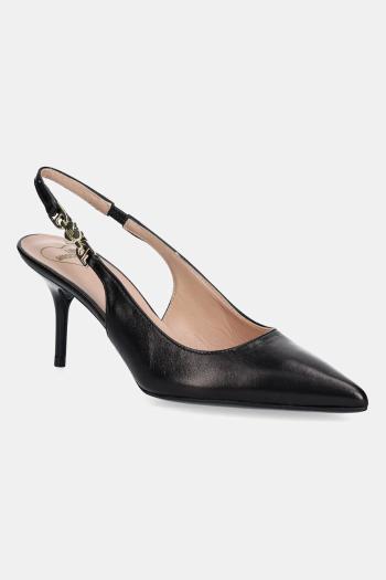 Kožené lodičky Love Moschino čierna farba, JA10487G1MIA0000