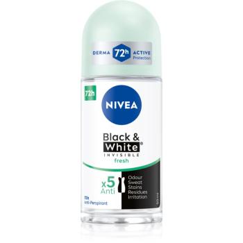 NIVEA Black & White Invisible Fresh antiperspirant proti bielym a žltým škvrnám 50 ml