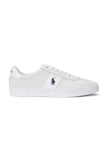 Kožené tenisky Polo Ralph Lauren Court Vlc pánske, biela farba, 816961260001