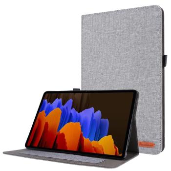 FABRIC Zaklápací obal pre Samsung Galaxy Tab S8+ / S7+ / S7 FE šedý
