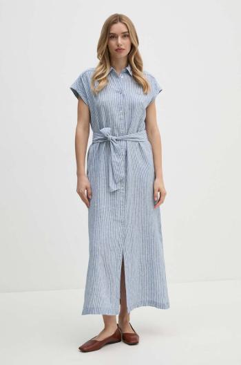 Ľanové šaty Pepe Jeans MAYA maxi, rovný strih, PL953555