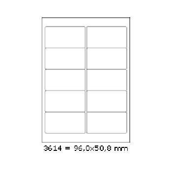 Samolepiace etikety 96 x 50,8 mm, 10 etikiet, A4, 100 listov