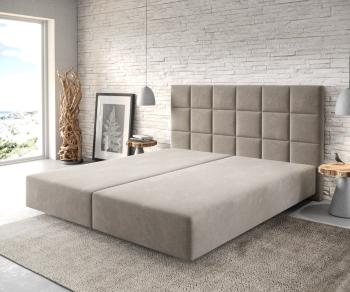 Boxspring posteľ Dream-Fine 180x200 cm z mikrovlákna béžová