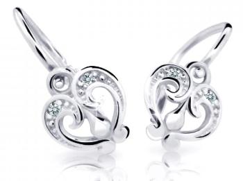 Cutie Jewellery Slušivé detské náušnice z bieleho zlata C2211-10-X-2 biela